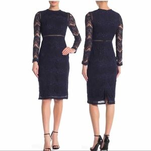 Love x Design Lace Long Sleeve Midi dress